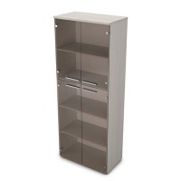 Gloss 9Ш.005.9 (Ivory) Шкаф высокий со стеклом