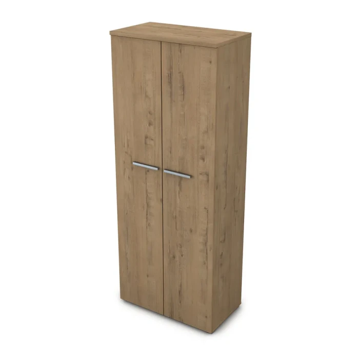 Шкаф для документации 9Ш.013.1 в отделке Teakwood, 800х450х2045 мм