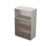 Gloss 9Ш.017.4 (Ivory) Шкаф средний со стеклом и нишей