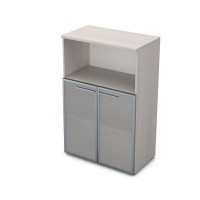 Gloss 9Ш.017.5 (Ivory) Шкаф средний со стеклом и нишей