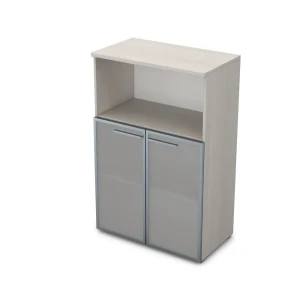 Gloss 9Ш.017.5 (Ivory) Шкаф средний со стеклом и нишей