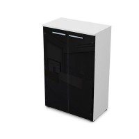 Gloss 9Ш.017.7 (Белый премиум) Шкаф средний со стеклом