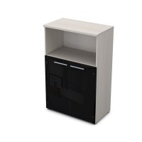 Gloss 9Ш.017.8 (Ivory) Шкаф средний со стеклом и нишей