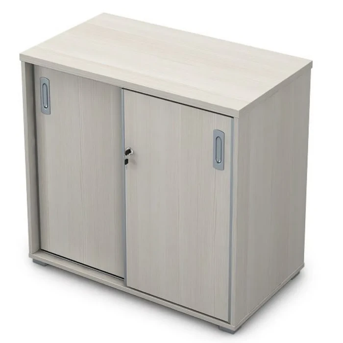 Шкаф в офис 9ШКЗ.002 в отделке Ivory, 800х450х750 мм