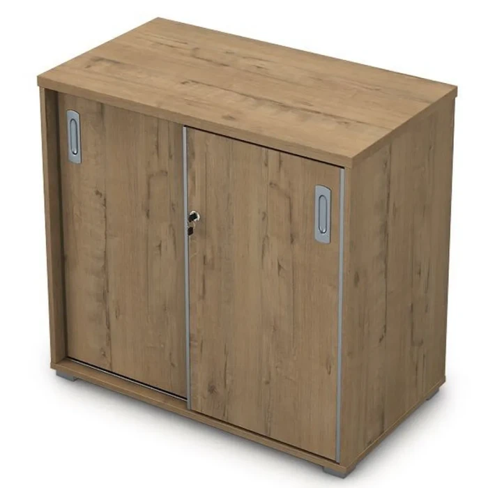Шкаф для документов 9ШКЗ.002 в отделке Teakwood, 800х450х750 мм