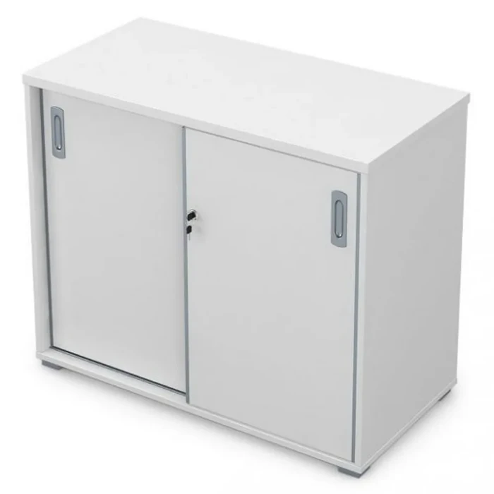 Шкаф для бумаг 9ШКЗ.003 в отделке Белый премиум, 900х450х750 мм