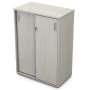 Шкаф в офис 9ШКЗ.012 в отделке Ivory, 806х450х1150 мм