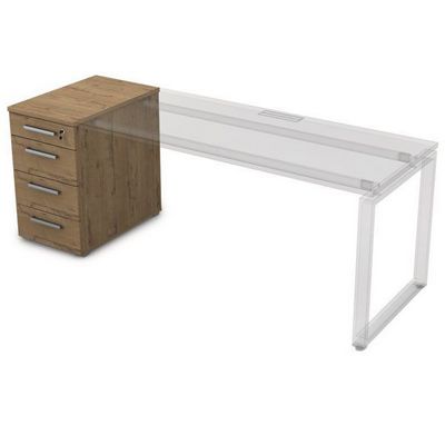 Gloss 9Т.002 (Teakwood) Тумба приставная с ящиками