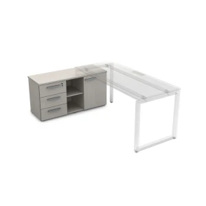 Gloss 9Т.006 (Ivory) Тумба с 3-мя ящиками и дверкой