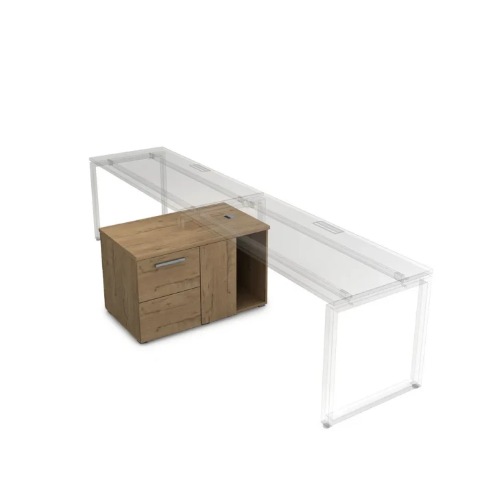 Тумба 9Т.020 в отделке Teakwood, 1000х600х620 мм