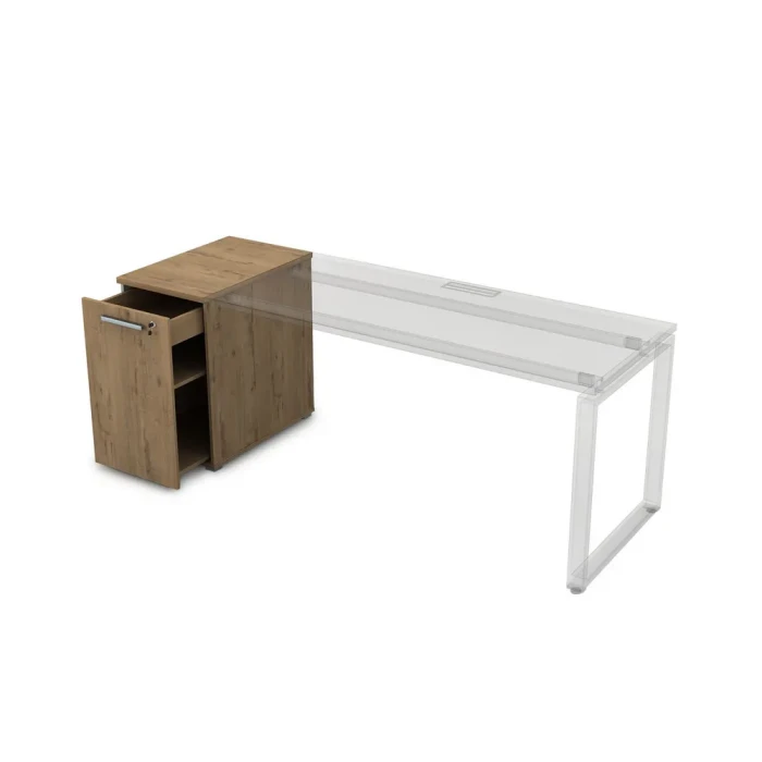 Тумба для офиса 9Т.028 в отделке Teakwood, 450х900х750 мм