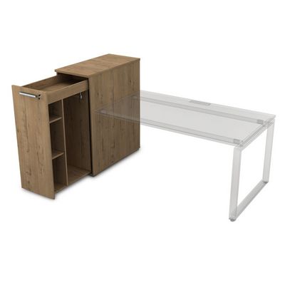 Gloss 9Т.029 (Teakwood) Тумба с выкатной секцией высокая