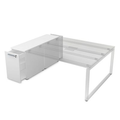 Gloss 9ТП.012.2 (Белый премиум) Тумба с выкатной секцией