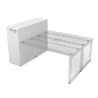 Gloss 9ТП.012.4 (Белый премиум) Тумба с выкатной секцией