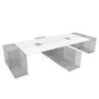 Gloss СБЧТ.989 (Белый премиум/белый) Стол системы БЕНЧ на 4 рабочих места, крепление к тумбам