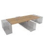 Тумба для офиса СБЧТ.979 в отделке Teakwood/Графит, 2800х1435х750 мм
