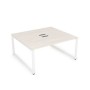 Gloss СБД-О.989 (Ivory/белый) Стол системы БЕНЧ, на 2 рабочих места