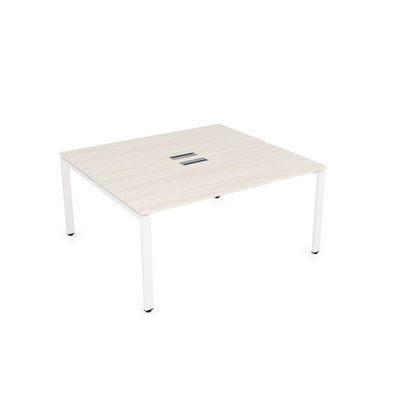 Gloss СБД-П.988 (Ivory/белый) Стол системы БЕНЧ, сдвоенный, на 2 рабочих места