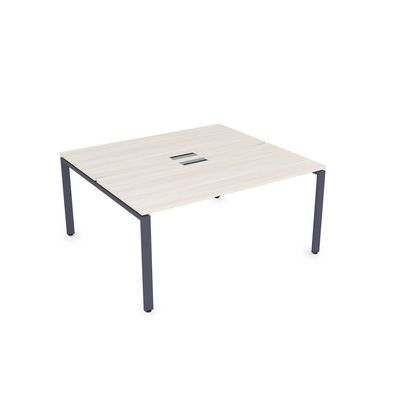 Gloss СБД-П.989 (Ivory/графит) Стол системы БЕНЧ, сдвоенный, на 2 рабочих места