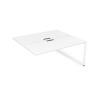 Gloss СБДК-О.988 (Белый премиум/белый) Стол системы БЕНЧ, на 2 рабочих места, конечный