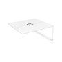 Gloss СБДК-О.988 (Белый премиум/белый) Стол системы БЕНЧ, на 2 рабочих места, конечный