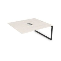 Gloss СБДК-О.988 (Ivory/черный) Стол системы БЕНЧ, на 2 рабочих места, конечный