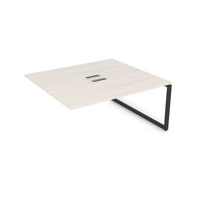 Gloss СБДК-О.989 (Ivory/черный) Стол системы БЕНЧ, на 2 рабочих места, конечный