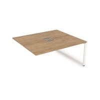 Gloss СБДК-О.988 (Teakwood/белый) Стол системы БЕНЧ, на 2 рабочих места, конечный