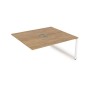 Gloss СБДК-О.974 (Teakwood/белый) Стол системы БЕНЧ, на 2 рабочих места, конечный