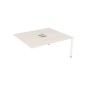 Gloss СБДК-П.989 (Ivory/белый) Стол системы БЕНЧ на 2 рабочих места, конечный