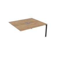 Gloss СБДК-П.988 (Teakwood/черный) Стол системы БЕНЧ на 2 рабочих места, конечный