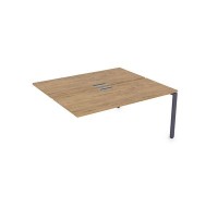 Gloss СБДК-П.988 (Teakwood/графит) Стол системы БЕНЧ на 2 рабочих места, конечный