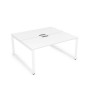 Gloss СБДН-О.985 (Белый премиум/белый) Стол системы БЕНЧ, на 2 рабочих места, начальный