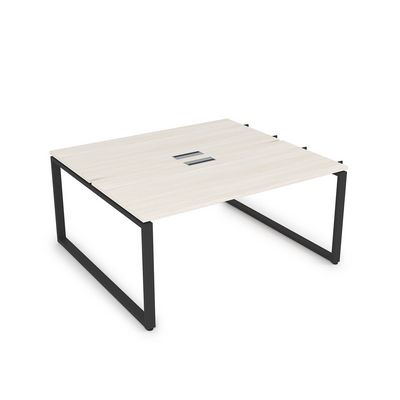 Gloss СБДН-О.988 (Ivory/черный) Стол системы БЕНЧ, на 2 рабочих места, начальный