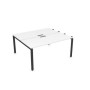 Gloss СБДН-П.984 (Белый премиум/черный) Стол системы БЕНЧ сдвоенный на 2 рабочих места, начальный