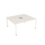 Gloss СБДН-П.984 (Ivory/белый) Стол системы БЕНЧ сдвоенный на 2 рабочих места, начальный