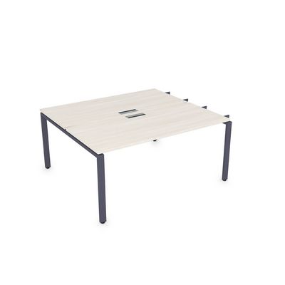 Gloss СБДН-П.984 (Ivory/графит) Стол системы БЕНЧ сдвоенный на 2 рабочих места, начальный