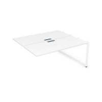 Gloss СБДС-О.988 (Белый премиум/белый) Стол системы БЕНЧ, на 2 рабочих места, средний