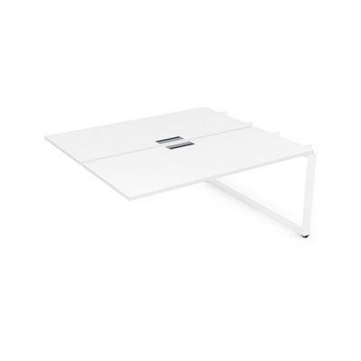 Gloss СБДС-О.989 (Белый премиум/белый) Стол системы БЕНЧ, на 2 рабочих места, средний