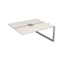 Gloss СБДС-О.988 (Ivory/алюминий матовый) Стол системы БЕНЧ, на 2 рабочих места, средний