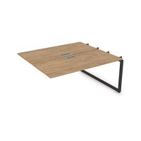 Gloss СБДС-О.988 (Teakwood/черный) Стол системы БЕНЧ, на 2 рабочих места, средний