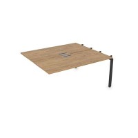 Gloss СБДС-П.988 (Teakwood/черный) Стол системы БЕНЧ, на 2 рабочих места, средний