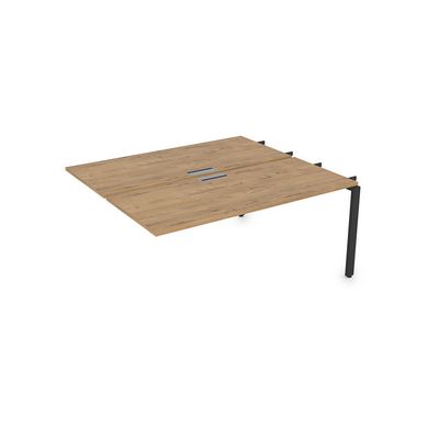 Gloss СБДС-П.989 (Teakwood/черный) Стол системы БЕНЧ, на 2 рабочих места, средний