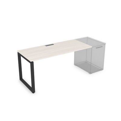 Gloss СДТ-О.979 (Ivory/черный) Стол рабочий прямолинейный, приставной