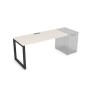 Gloss СДТ-О.979 (Ivory/черный) Стол рабочий прямолинейный, приставной