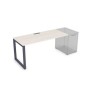 Gloss СДТ-О.974 (Ivory/графит) Стол рабочий прямолинейный, приставной