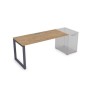 Gloss СДТ-О.974 (Teakwood/графит) Стол рабочий прямолинейный, приставной