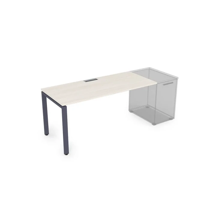 Стол рабочий СДТ-П.994 в отделке Ivory/Графит, 1600х900х750 мм