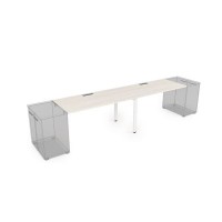 Gloss СДТЛ-П.974 (Ivory/белый) Стол рабочий прямолинейный, приставной