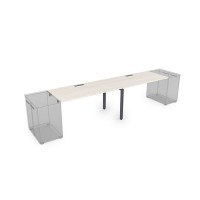 Gloss СДТЛ-П.974 (Ivory/графит) Стол рабочий прямолинейный, приставной